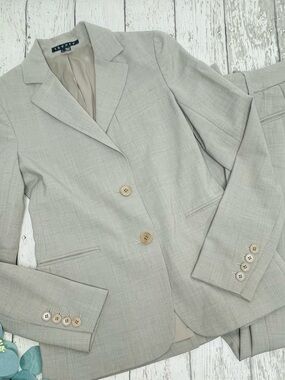 Theory Two Button Blazer Jacket Pants Suit Set